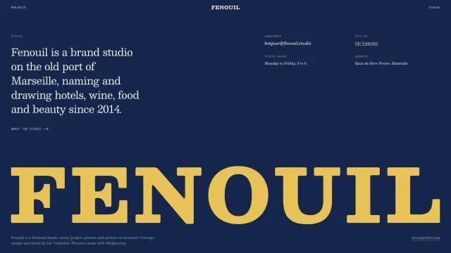 Fenouil website walkthrough preview