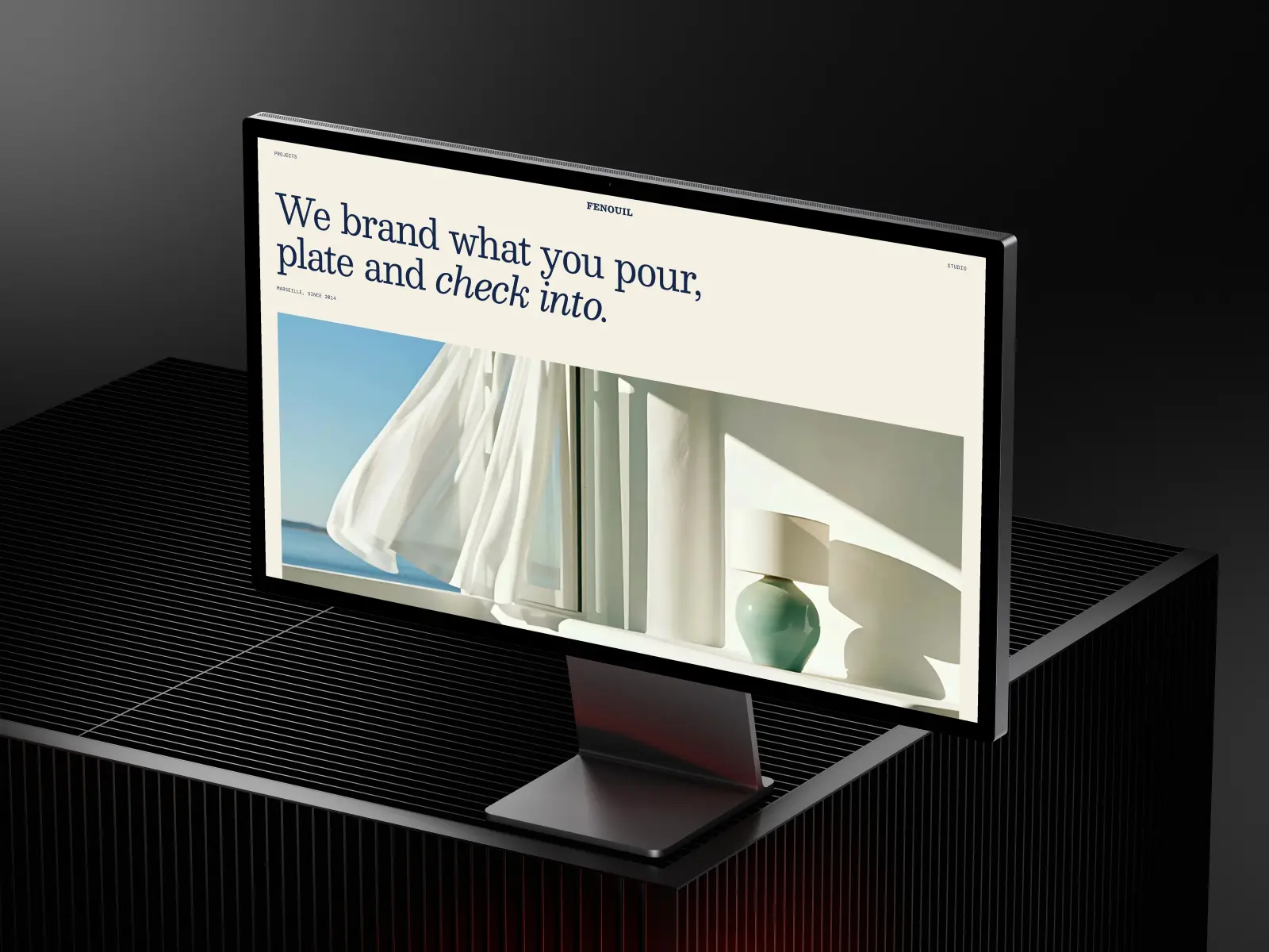 The Fenouil home page on a desktop display