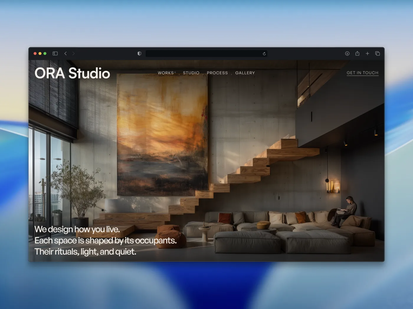 ORA Studio hero section